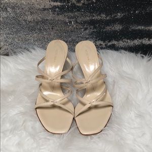 BCBG SLIP ON HEEL SANDALS